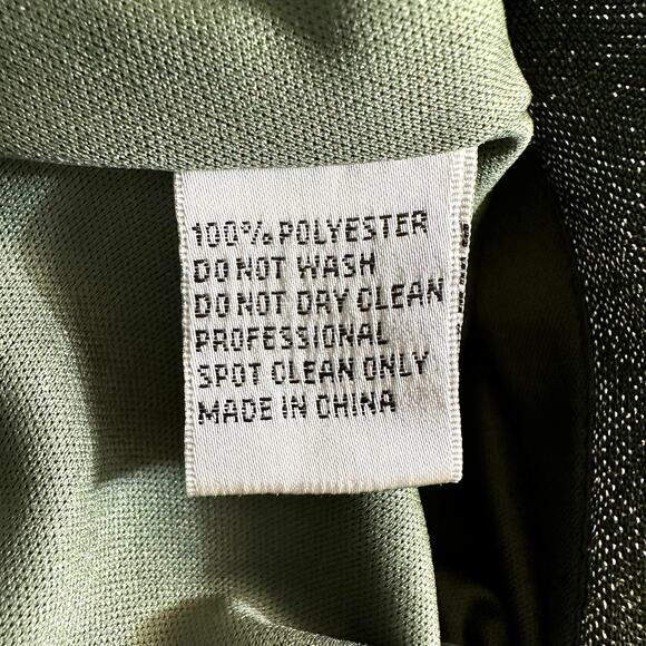 NWT Ieena Mac Duggal Women's Plus Size 49088 Faux Wrap Shimmery Gown Green 14 - Picture 13 of 14